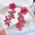 Shangjie OEM joyas Fashion Women Jewelry Earrings Hyperbole Earings for Women 2021 Bead Flower Earrings